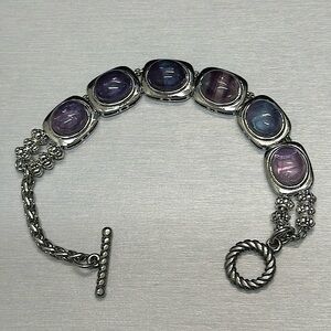 Fluorite silver bracelet NWOT handmade
